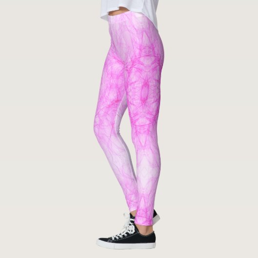 Hot-roze Abstracte grunge Leggings (Links)