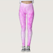 Hot-roze Abstracte grunge Leggings (Voorkant)