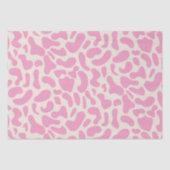 Hot Roze Abstracte Koe Print Patroon Tissuepapier (Voorkant)