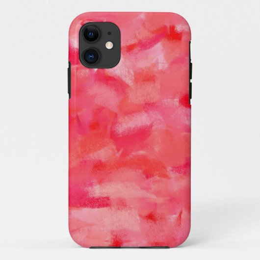 Hot-roze Abstracte tekenverf 4 Case-Mate iPhone Case (Achterkant)