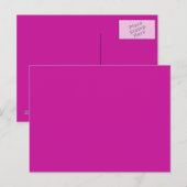 Hot-roze achtergrond op een Briefkaart (Voorkant / Achterkant)