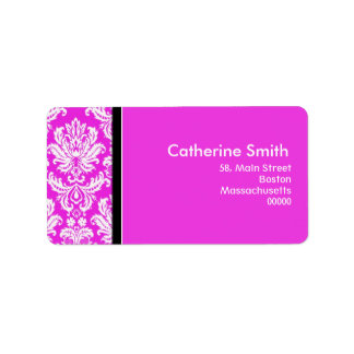 hot-roze Adresetiketten Etiket