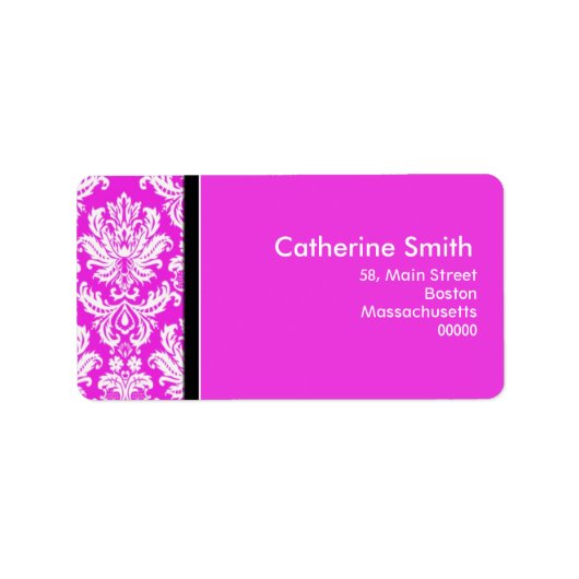  hot-roze Adresetiketten Etiket (Voorkant)