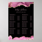 Hot-roze Agate Price List Poster (Voorkant)