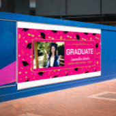 Hot-roze aggregaten Afstuderen Aangepast foto-Afst Spandoek