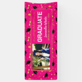 Hot-roze aggregaten Afstuderen Aangepast foto-Afst Spandoek (Verticaal)