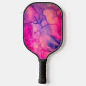 Hot-roze alcoholinkt monogram op maat pickleball paddle (Achterkant)