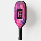 Hot-roze alcoholinkt monogram op maat pickleball paddle (Links)