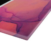 Hot-roze alcoholinkt monogram op maat snijplank (Hoek)