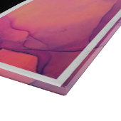 Hot-roze alcoholinkt monogram op maat snijplank (Hoek)