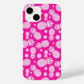 Hot-roze anananassen en bloempatroon Case-Mate iPhone case (Achterkant)