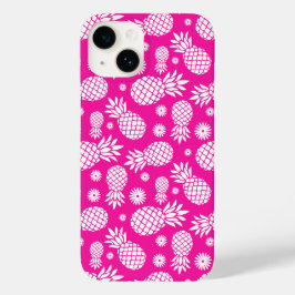 Hot-roze anananassen en bloempatroon Case-Mate iPhone case