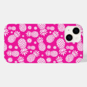 Hot-roze anananassen en bloempatroon Case-Mate iPhone case (Achterkant (horizontaal))