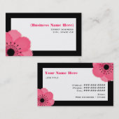 Hot-roze Anemone All Purpose Visitekaartje (Voorkant / Achterkant)