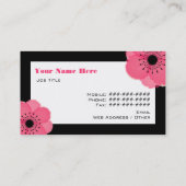Hot-roze Anemone All Purpose Visitekaartje (Achterkant)