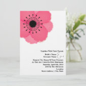Hot-Roze Anemone Wedding: Samen met ouders Kaart (Staand voorkant)