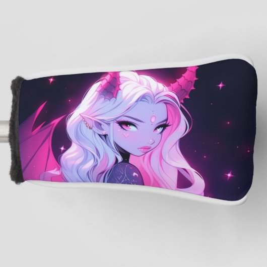 Hot roze anime meisje succubus koakuma kleine duiv golfheadcover (Voorkant)