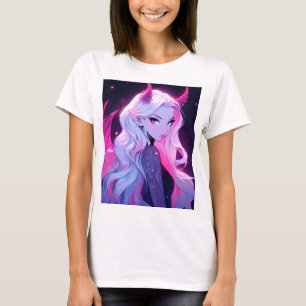 Hot roze anime meisje succubus koakuma kleine duiv t-shirt