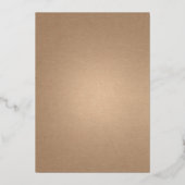 Hot-roze Arch Floral Monogram Folie Uitnodiging (Achterkant)