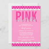 Hot-roze Baby shower uitnodiging (Voorkant)