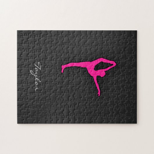 Hot-roze balletdanser legpuzzel (Horizontaal)