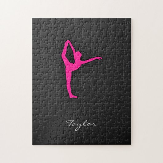 Hot-roze balletdanser legpuzzel (Verticaal)