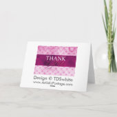 Hot-roze, bedankt kaarten (Achterkant)