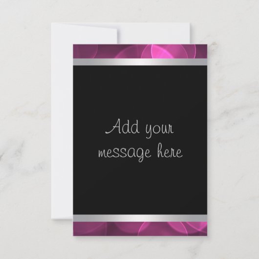 Hot-roze, bedankt kaarten (Achterkant)