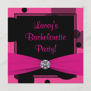 Hot-roze belletjes Hot-roze bachelorette Kaart