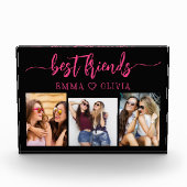 Hot roze beste vrienden 3 foto collage Keepsake (Voorkant)