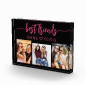 Hot roze beste vrienden 3 foto collage Keepsake (Rechts)