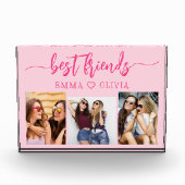 Hot roze beste vrienden 3 foto collage Keepsake (Voorkant)