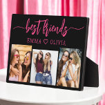 Hot roze beste vrienden 3 foto collage Keepsake Fotoplaat<br><div class="desc">Vier je vriendschap met de Hot Pink Besties Friends 3 Fotocollage Keepsake Plaque. Deze levendige en gepersonaliseerde plaquette heeft een stijlvol, hot roze design, met een prachtig gerangschikte collage van drie gekoesterde foto's. Gemaakt van hoogwaardige materialen, is het perfect om op een bureau, plank of muur weer te geven. De...</div>