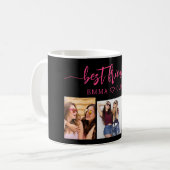 Hot roze beste vrienden 3 foto collage Keepsake Koffiemok (Voorkant links)
