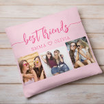 Hot roze beste vrienden 3 foto collage Keepsake Kussen<br><div class="desc">Vier vriendschap met de Hot Pink Best Friends 3 Photo Collage Keepsake Sierkussen. Gepersonaliseerd met een levendig, heet roze ontwerp, heeft het een prachtig gerangschikte collage van drie gekoesterde foto's die speciale momenten vastleggen met je beste vrienden. Gemaakt van hoogwaardige materialen, voegt dit kussen een stijlvolle en sentimentele touch toe...</div>