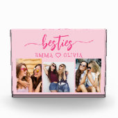 Hot roze besties vrienden 3 foto collage Keepsake (Voorkant)