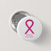 Hot-roze bewustmakingsribbon aangepaste kunstspell ronde button 3,2 cm (Voorkant /achterkant)