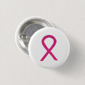 Hot-roze bewustmakingsribbon aangepaste kunstspell ronde button 3,2 cm (Voorkant /achterkant)