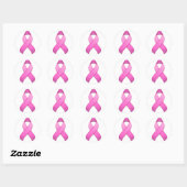 Hot roze bewustzijnslint ronde Sticker (Vel)