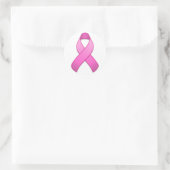 Hot roze bewustzijnslint ronde Sticker (Tas)
