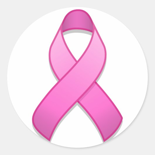 Hot roze bewustzijnslint ronde Sticker (Voorkant)