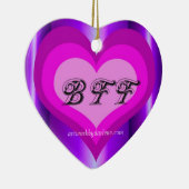 hot roze BFF Keramisch Ornament (Rechts)