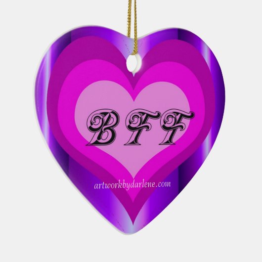 hot roze BFF Keramisch Ornament (Rechts)