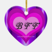 hot roze BFF Keramisch Ornament (Voorkant)