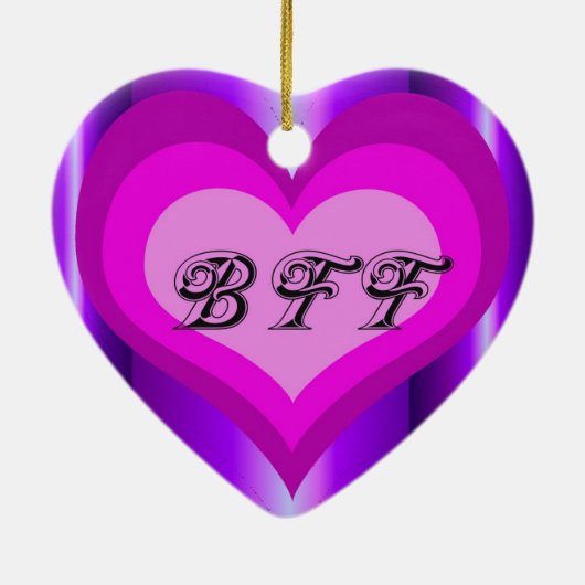 hot roze BFF Keramisch Ornament (Achterkant)