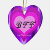 hot roze BFF Keramisch Ornament (Links)