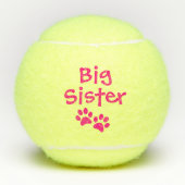 Hot-roze Big Sister Pet Dog Cat Speelgoed Tennisballen (Voorkant)