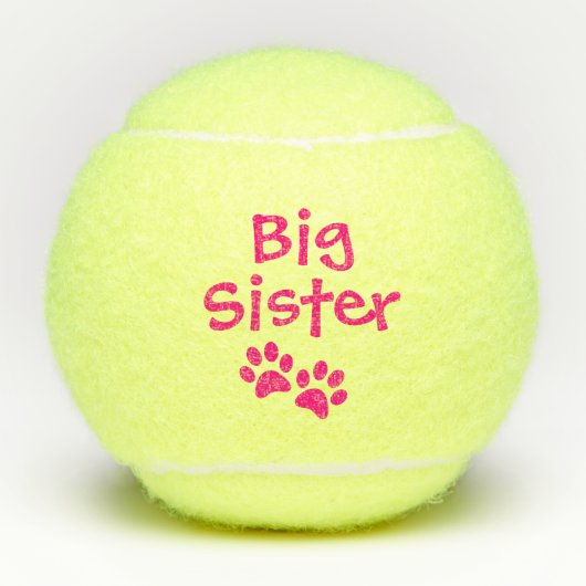 Hot-roze Big Sister Pet Dog Cat Speelgoed Tennisballen (Voorkant)