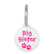 Hot-roze Big Sister Pet Dog Label