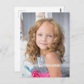 Hot-roze Birthday Foto aangepast Briefkaart (Voorkant / Achterkant)